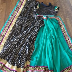 Bollywood Designer Indian Lehenga Style Saree Sari